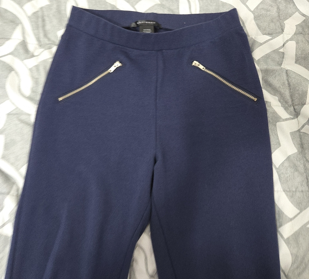 Annianna Dark Blue Joggers with Zipper Details